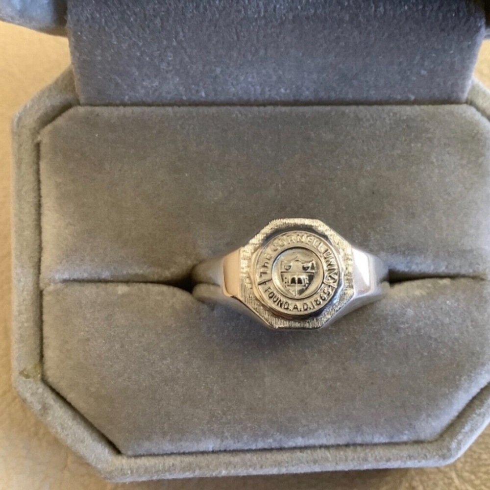 Sterling Silver CORNELL University Signet Ring